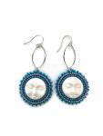 Moon Earrings - Teal