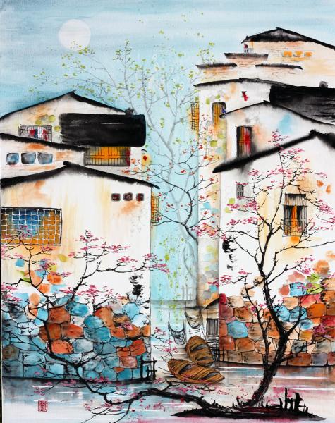 Moon over River Houses