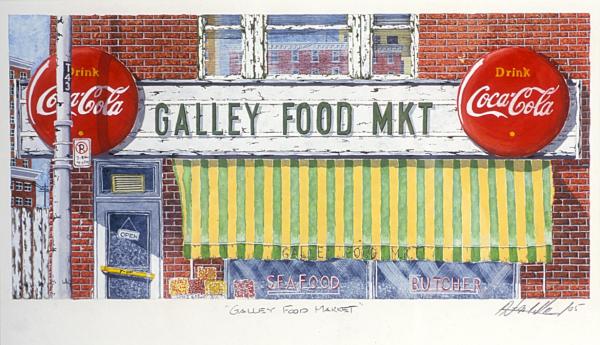 "GALLEY FOOD MART".   GICLEE PRINT