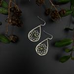 sterling silver mandala earrings with labradorite