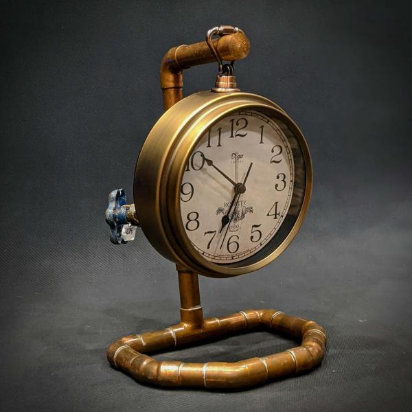 Industrial Copper Clock