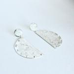 Textured Sterling Earrings with Granulation