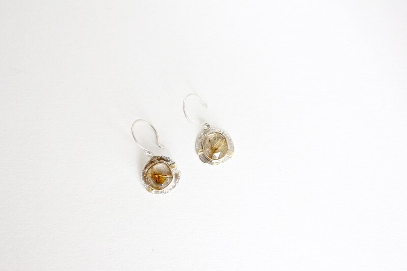 Golden Rutile Earrings