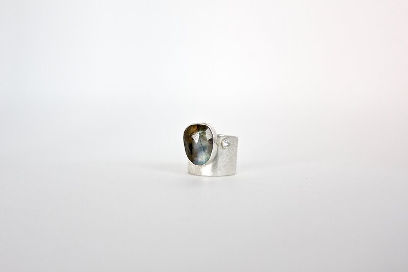 Labradorite Ring with Aquamarine picture