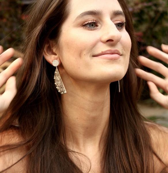 Textured Sterling Earrings with Granulation picture