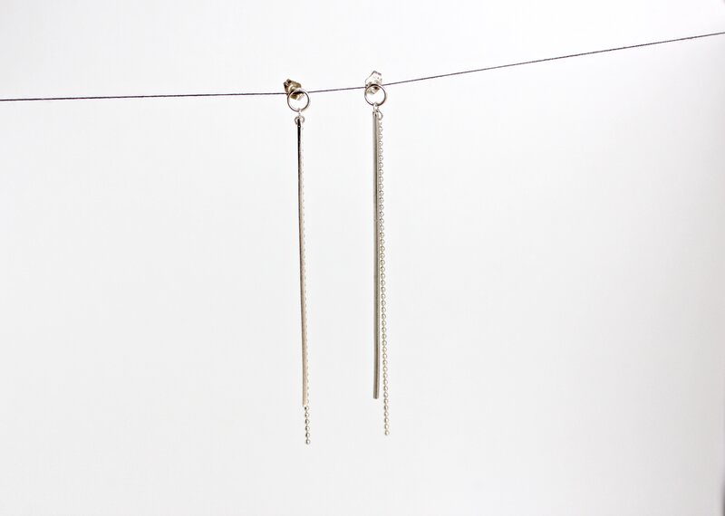 Long Silver Earrings picture