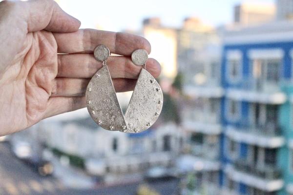 Textured Sterling Earrings with Granulation picture