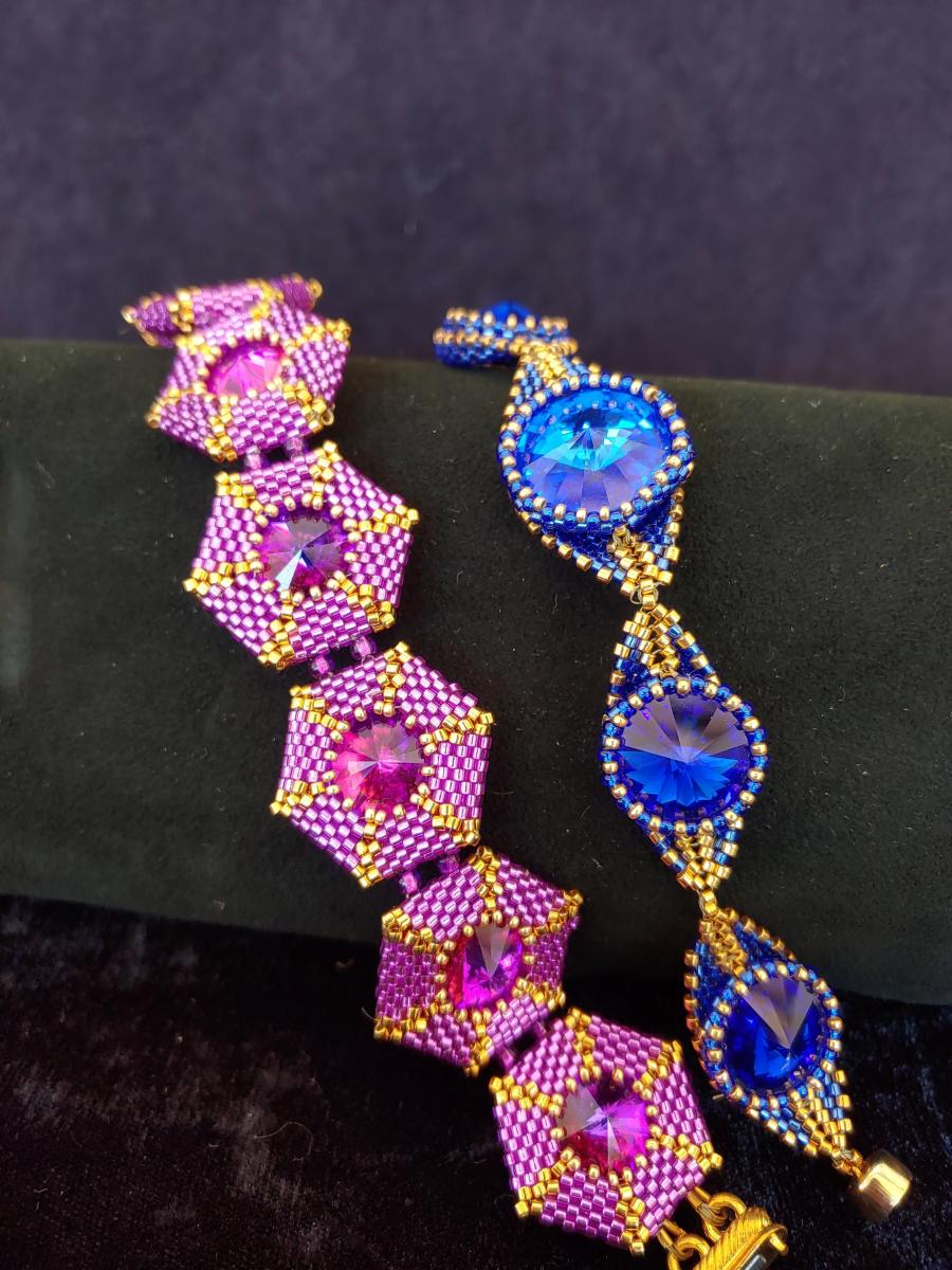 Beaded bracelets with crystals picture