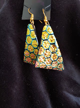 Fused dichroic earrings picture