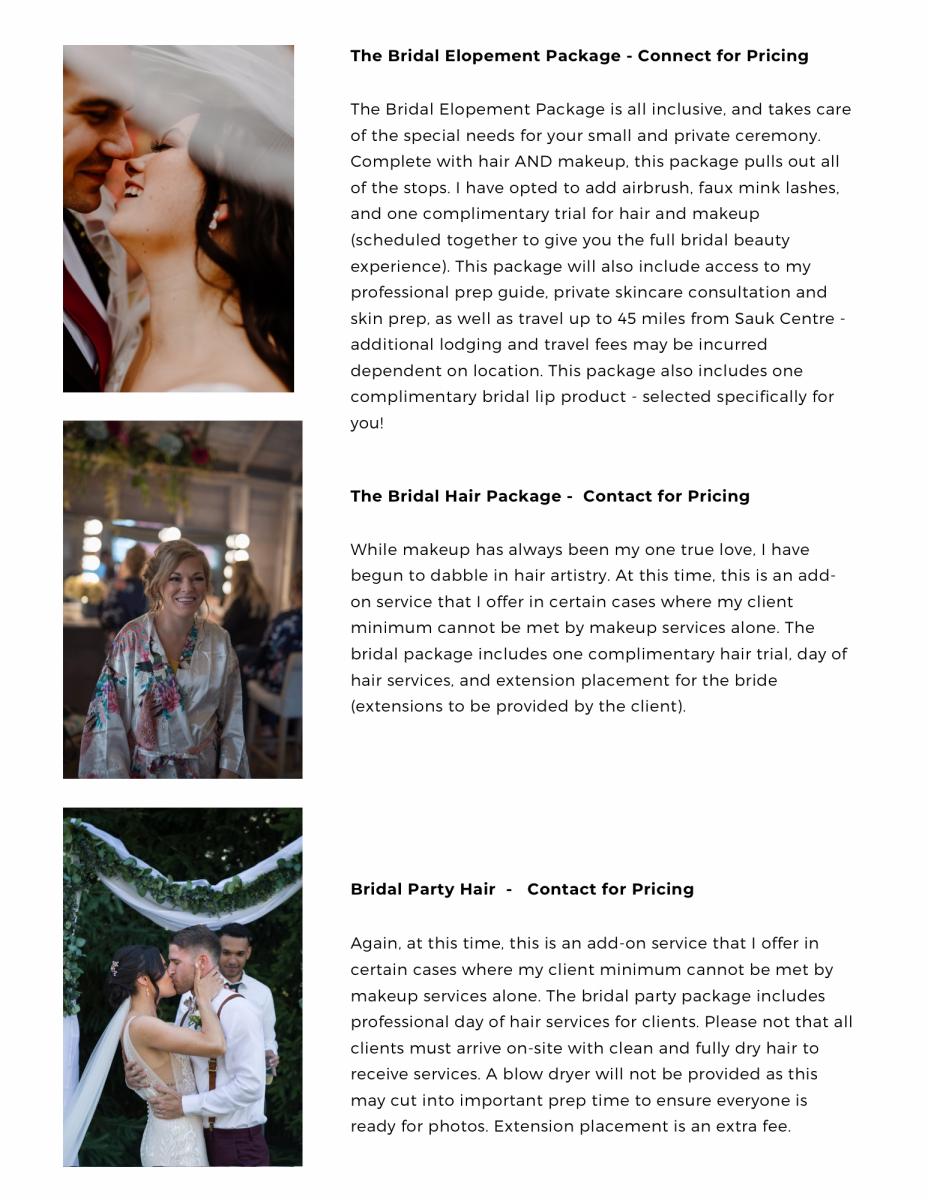 Bridal Makeup and Hair Package Info picture