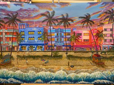 SOUTH BEACH CANVAS WRAP 24X36" picture