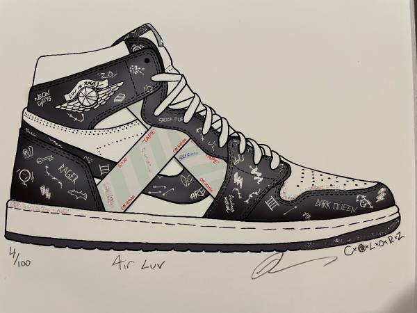 Air Luv - 2D Air Jordan 1 Mixed Media picture