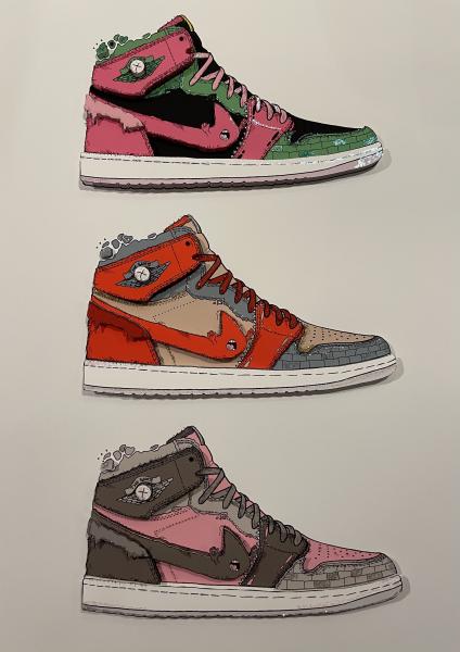 Air Scotts (Triple) - 3D Air Jordan 1 Mixed Media picture