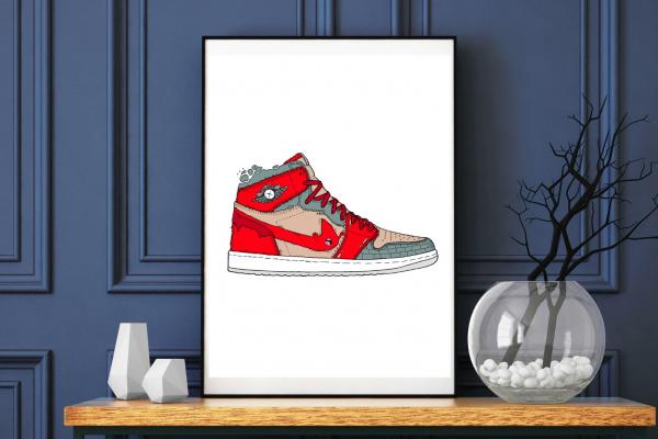 Air Scotts (Series 2) - 2D Air Jordan 1 Mixed Media picture