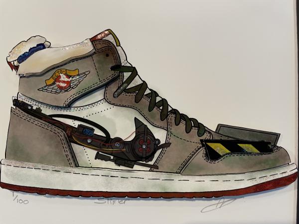 Slimer - 3D Air Jordan 1 Mixed Media picture