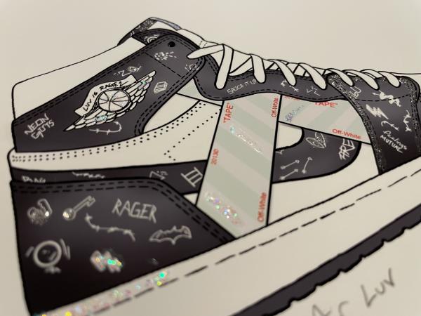 Air Luv - 2D Air Jordan 1 Mixed Media picture