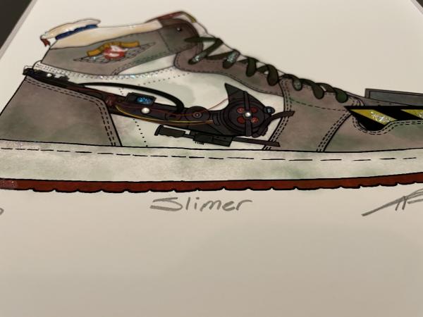 Slimer - 2D Air Jordan 1 Mixed Media picture