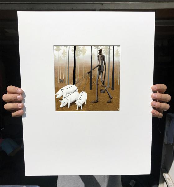 THE TRUFFLE HUNTER MATTED PRINT picture