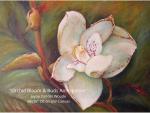 "Orchid Bloom and Buds Anticipation" Original 48x36" Oil Painting