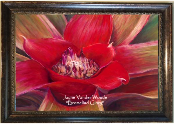 "Bromeliad Glory" Original 36x24" Oil Painting on Linen picture