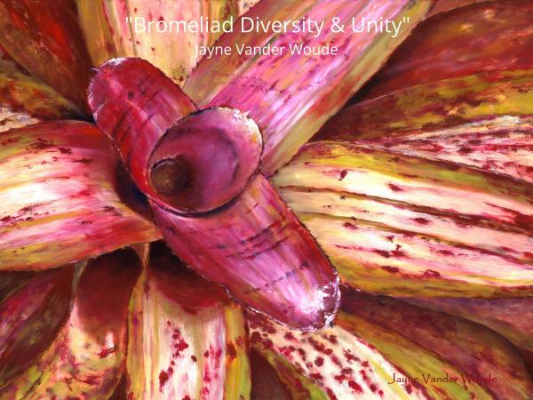 "Bromeliad Diversity & Unity" Limited-Edition Giclee on Canvas picture