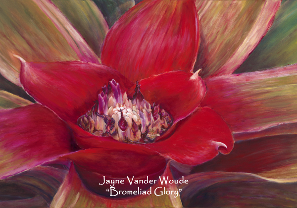 "Bromeliad Glory" Original 36x24" Oil Painting on Linen picture