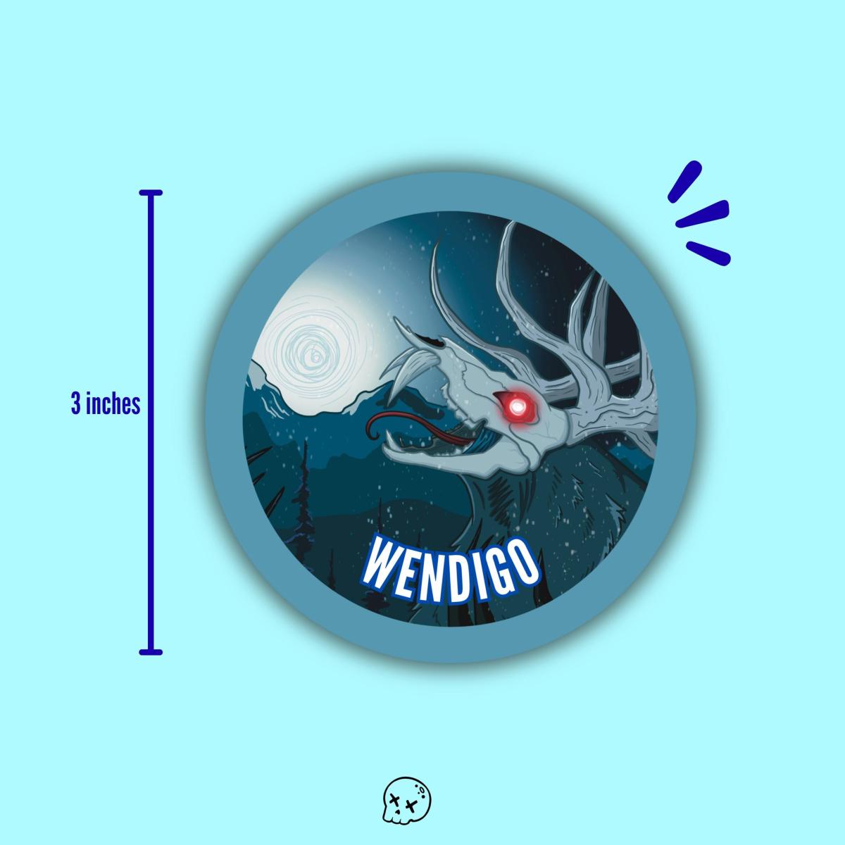 Wendigo Round Matte Sticker picture
