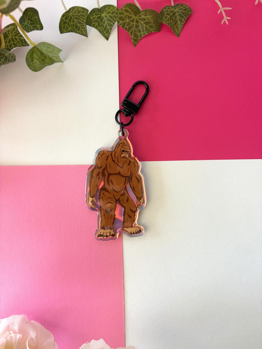 Bigfoot 3in Rainbow Acrylic Keychain picture