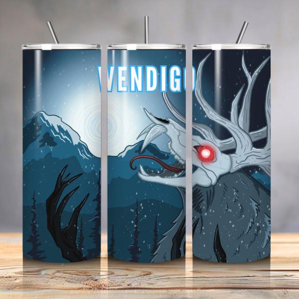 Wendigo 20oz Skinny Tumbler w/ Straw