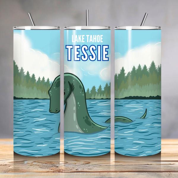 Lake Tahoe Tessie 20oz Skinny Tumbler w/ Straw