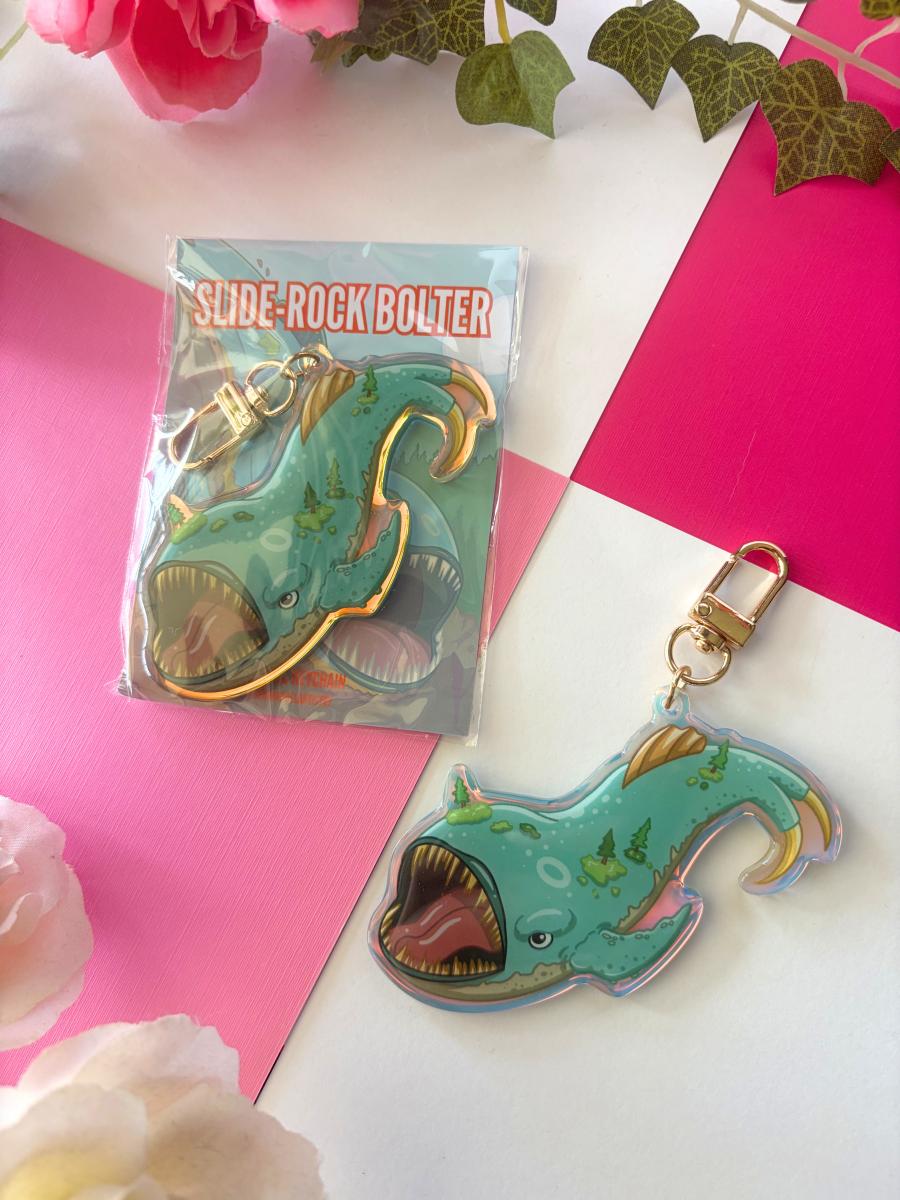 Rock Slide Bolter 3in Rainbow Acrylic Keychain picture