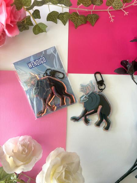 Wendigo 3in Rainbow Acrylic Keychain