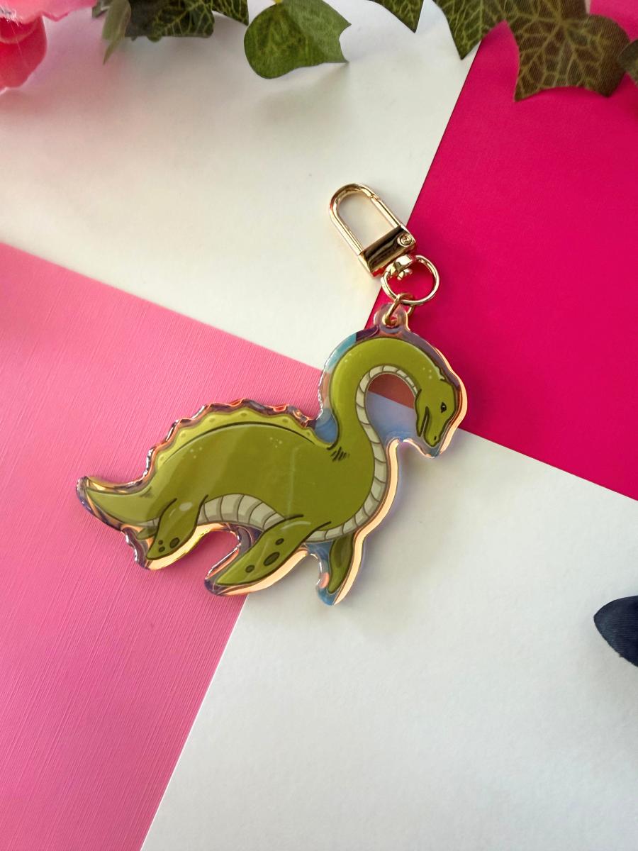 Loch Ness Monster 3in Rainbow Acrylic Keychain picture
