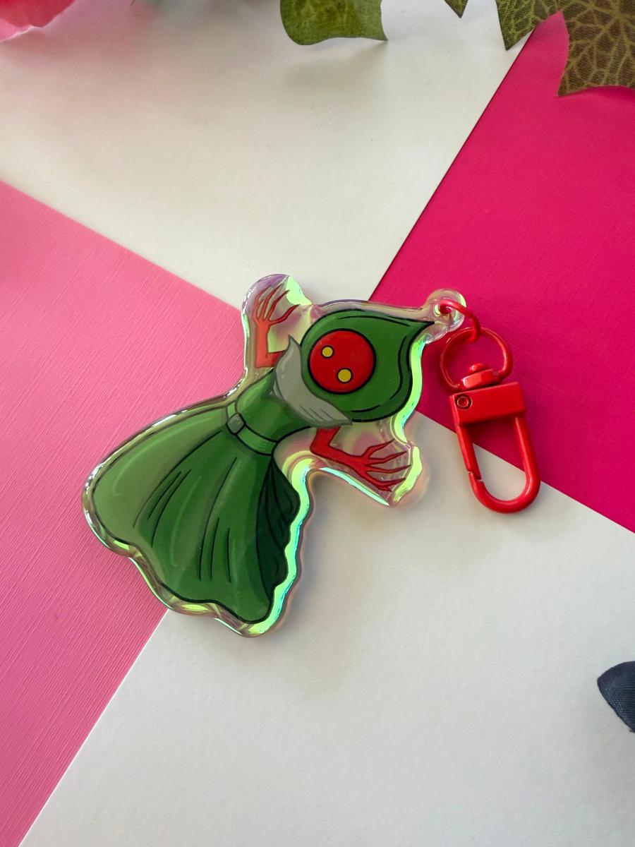 Flatwoods Monster 3in Rainbow Acrylic Keychain picture