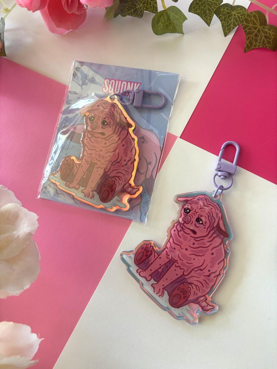Squonk 3in Rainbow Acrylic Keychain picture