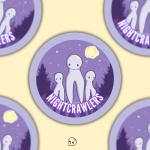 Fresno Nightcrawlers Round Matte Sticker