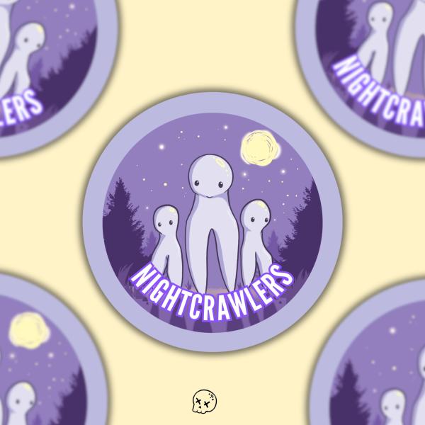 Fresno Nightcrawlers Round Matte Sticker