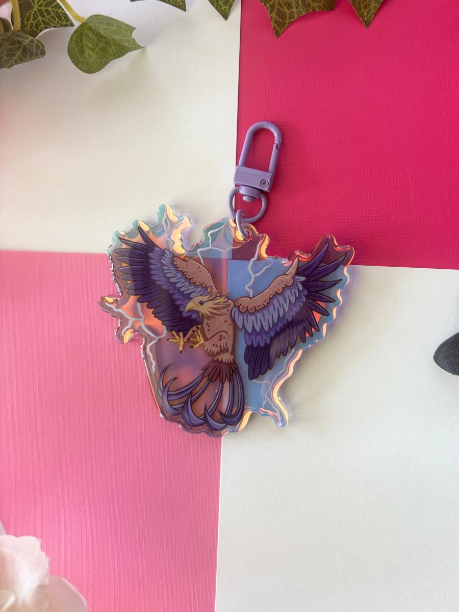 Thunderbird 3in Rainbow Acrylic Keychain picture