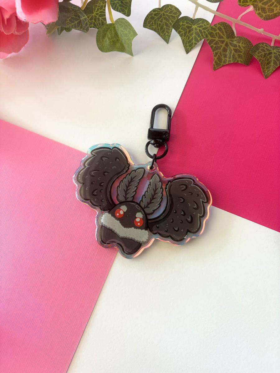 Mothman 3in Rainbow Acrylic Keychain picture
