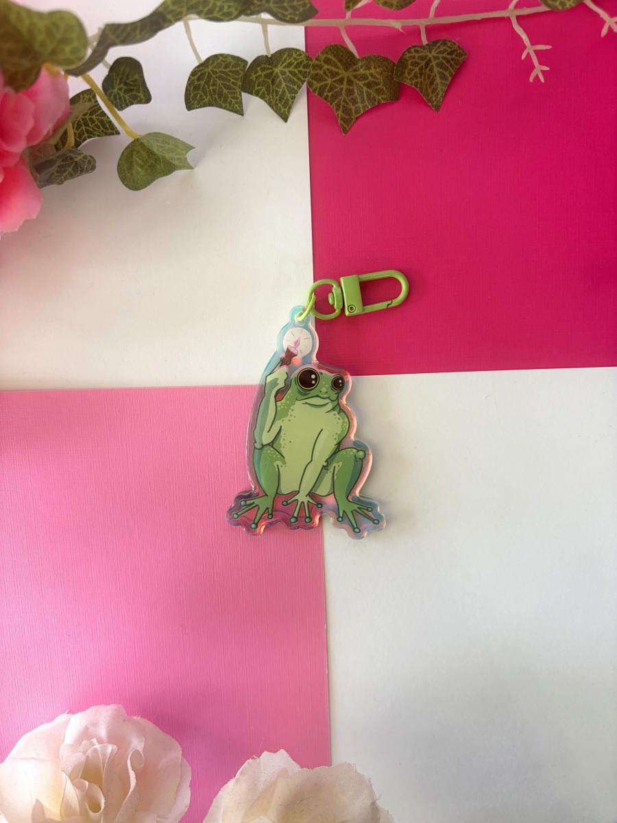 Loveland Frogman 3in Rainbow Acrylic Keychain picture