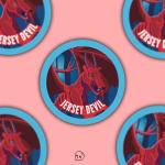 Jersey Devil Round Matte Sticker