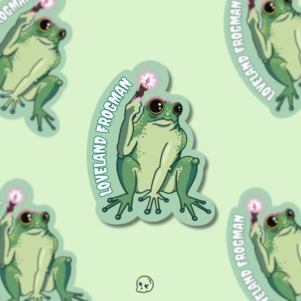 Loveland Frogman Matte Sticker