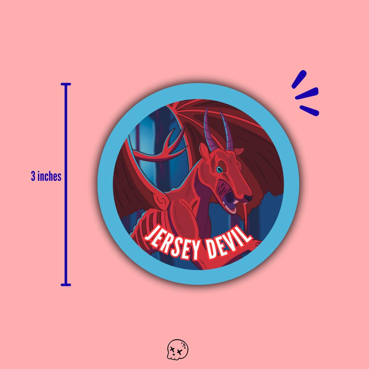 Jersey Devil Round Matte Sticker picture