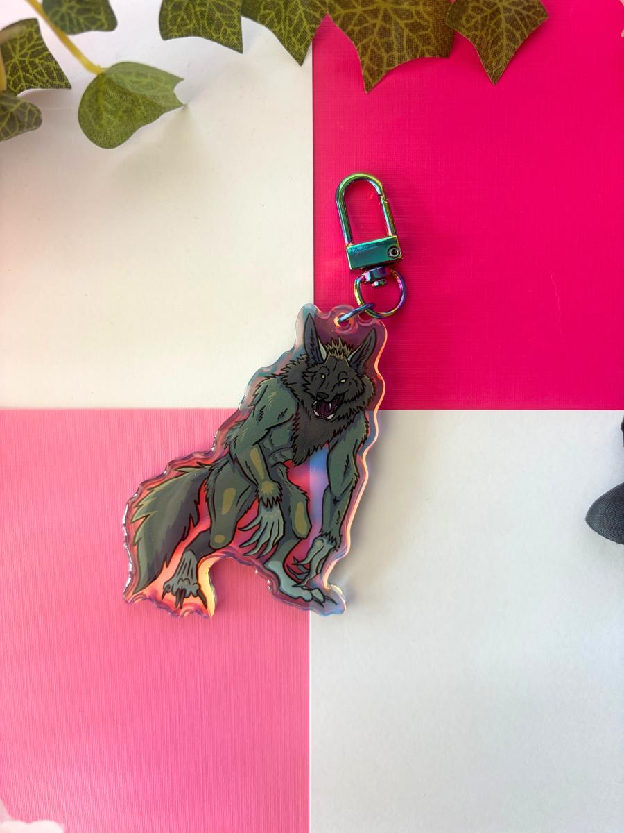 The Beast of Bray Road 3in Rainbow Acrylic Keychain picture