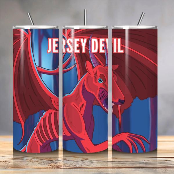 Jersey Devil 20oz Skinny Tumbler w/ Straw