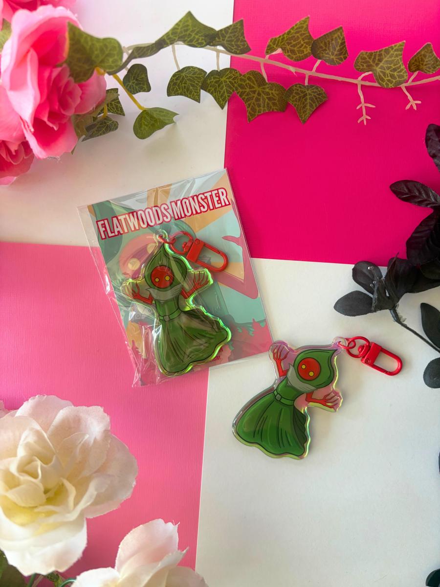 Flatwoods Monster 3in Rainbow Acrylic Keychain picture