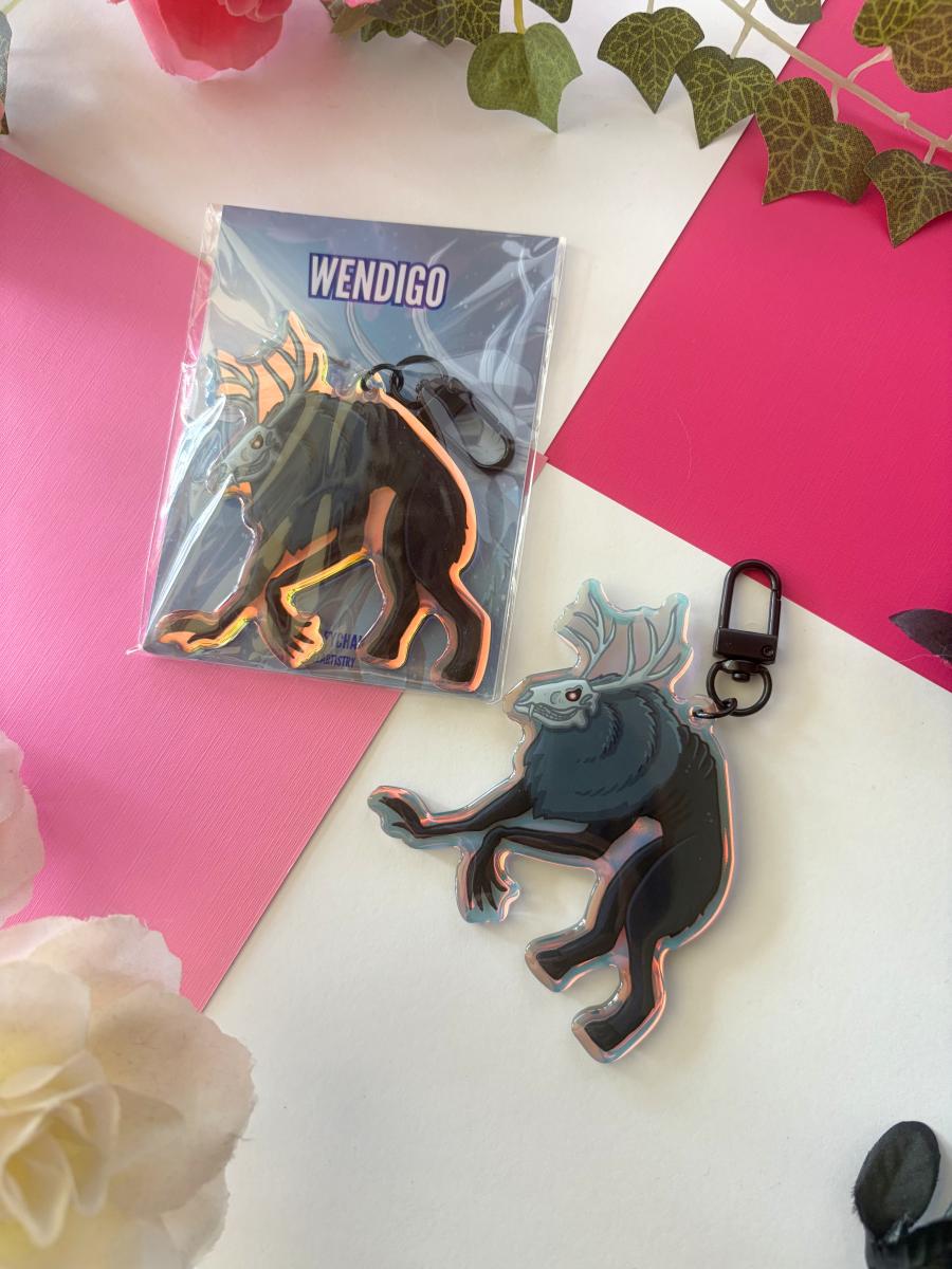 Wendigo 3in Rainbow Acrylic Keychain picture