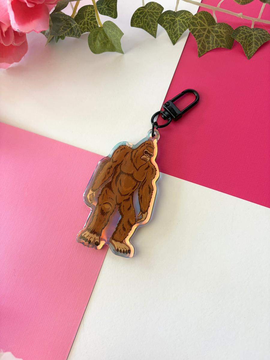 Bigfoot 3in Rainbow Acrylic Keychain picture