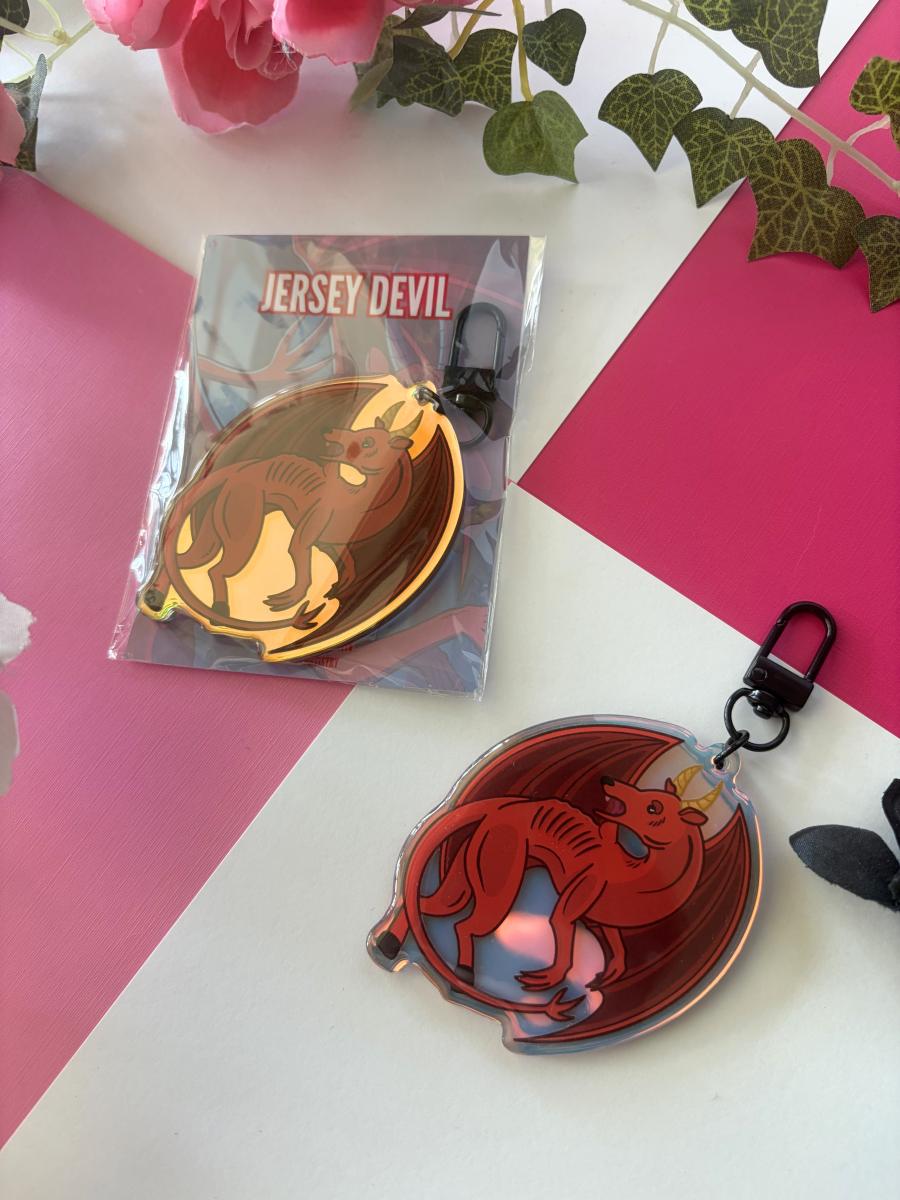 Jersey Devil 3in Rainbow Acrylic Keychain picture