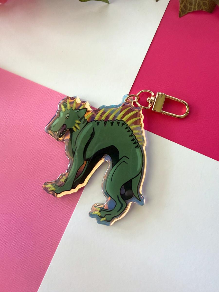 Chupacabra 3in Rainbow Acrylic Keychain picture